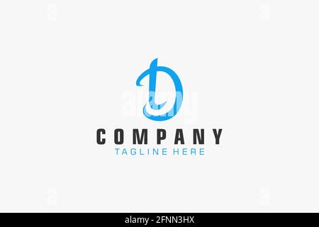 Abstract Initial Letter DT Logo. Usable for Business, Technology and Branding Logos. Flat Vector Logo Design Template. Stock Vector