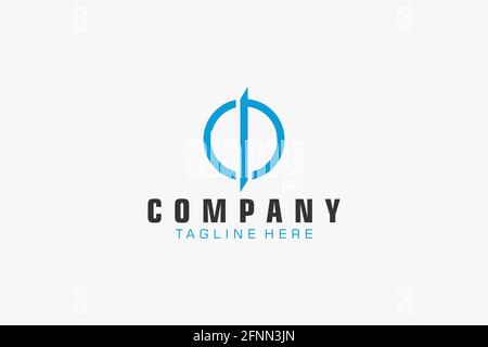 Abstract Initial Letter CP Logo. Usable for Business, Technology and Branding Logos. Flat Vector Logo Design Template. Stock Vector