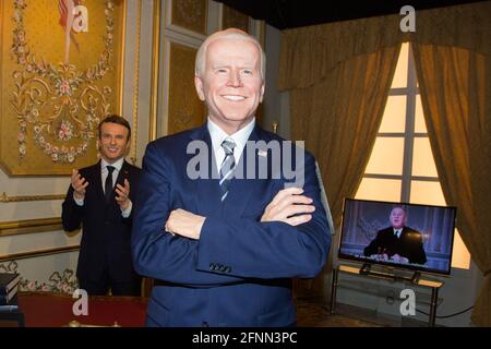 Paris, France. 18th May, 2021. The inauguration of USA's president Joe Biden's wax sculpture at the Grevin wax museum on May 18, 2021 in Paris, France. Photo by Nasser Berzane/ABACAPRESS.COM Credit: Abaca Press/Alamy Live News Stock Photo