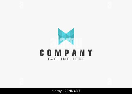 Abstract Initial Letter M Logo. Usable for Business, Technology and Branding Logos. Flat Vector Logo Design Template. Stock Vector