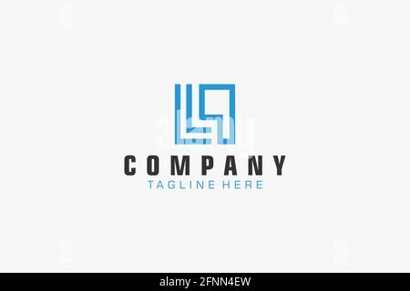 Abstract Initial Letter L Logo. Usable for Business, Technology and Branding Logos. Flat Vector Logo Design Template. Stock Vector