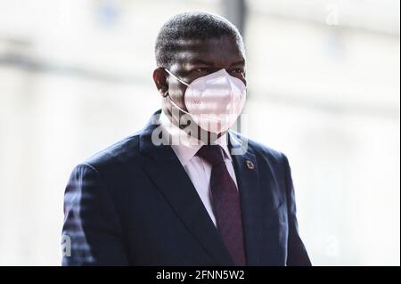 Paris, France. 18th May, 2021. Togo's President Faure Gnassingbe during a Summit on financing African economies in Paris on May 18, 2021. Photo by Eliot Blondet/ABACAPRESS.COM Credit: Abaca Press/Alamy Live News Stock Photo