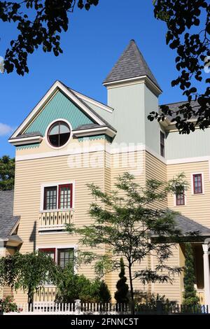 CAMBRIDGE, UNITED STATES - JUNE 9, 2013: House in Cambridge, Massachusetts near Boston, USA. Home ownership rate in the USA is approximately 64 percen Stock Photo