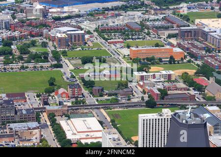 Cabrini-Green area of the Near North Side, Chicago city, Illinois. Stock Photo