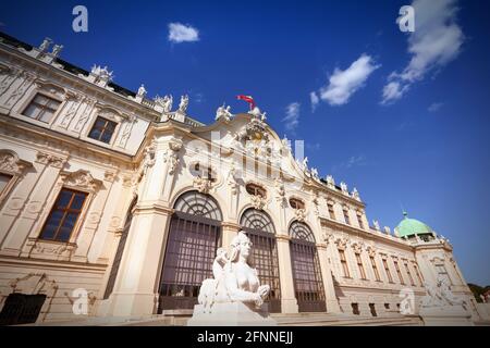 Belvedere Castle in Vienna. Filtered style colors. Stock Photo