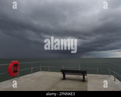 Sheerness, Kent, UK. 18th May, 2021. UK Weather: epic storm clouds over Sheerness, Kent. Credit: James Bell/Alamy Live News Stock Photo