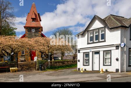 The Town Hall and Police Station in St Johns Town of Dalry in Dumfries and Galloway Scotland Stock Photo