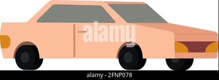 Isolated 3d light pink car icon Vector illustration Stock Vector