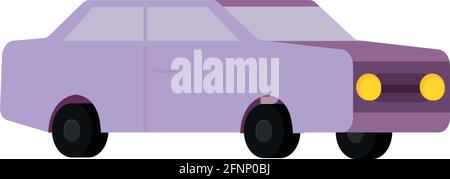 Isolated 3d light purple car icon Vector illustration Stock Vector