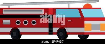 Isolated 3d red firetruck car icon Vector illustration Stock Vector