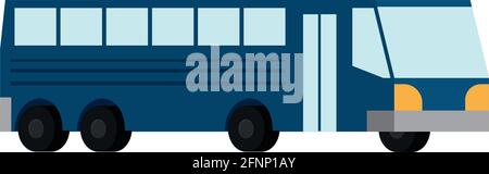 Isolated 3d blue bus icon Vector illustration Stock Vector