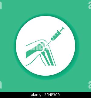 Treatment arthritis glyph color icon. Inflammation joint. Sign for web page, mobile app, button, logo. Editable stroke. Stock Vector