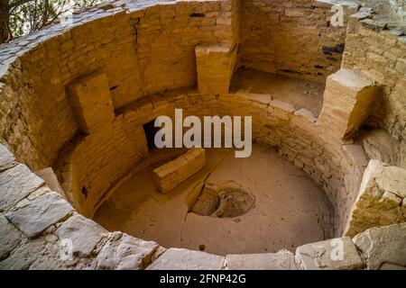 The Balcony House in Mesa Verde National Park, Colorado Stock Photo