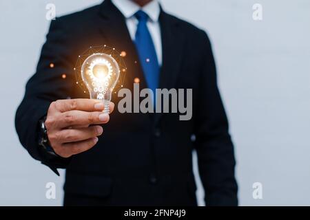 Creative new idea. Innovation, brainstorming, inspiration and solution Stock Photo