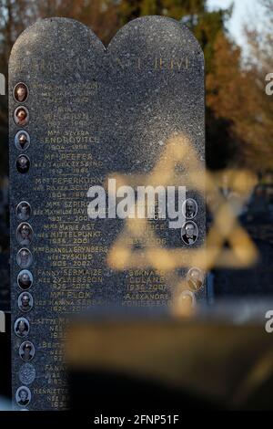 City of Paris cemetery, Bagneux, Hauts-de-Seine, France. Jewish graves Stock Photo