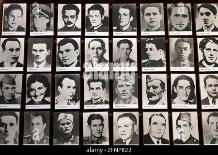 National museum of Montenegro, History Museum, Cetinje, Montenegro. Fighters of the Liberation Army of Yugoslavia, second world war Stock Photo