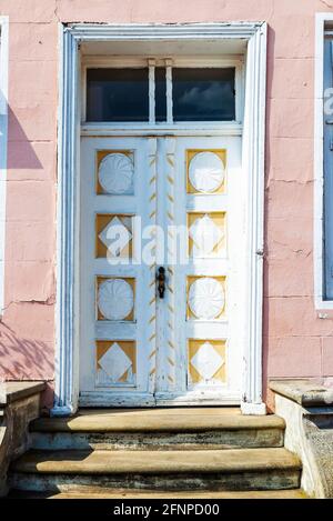 Door of an old classic building in the old town of Stade, Lower Saxony, Germany Stock Photo