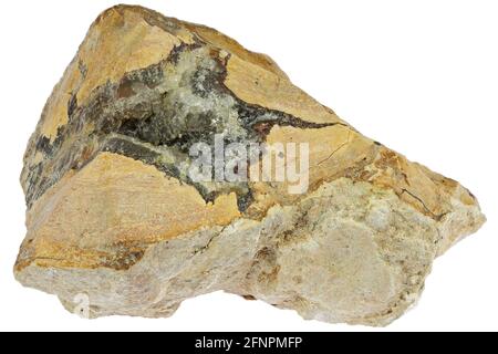 agate from Oberthal, Germany isolated on white background Stock Photo