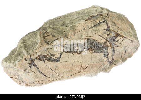 agate from Oberthal, Germany isolated on white background Stock Photo