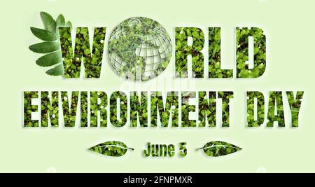 Greeting card for World Environment Day Stock Photo