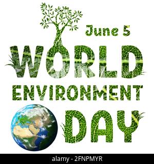 Greeting card for World Environment Day Stock Photo