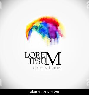 A multi-colored abstract logo. Vector illustration Stock Vector