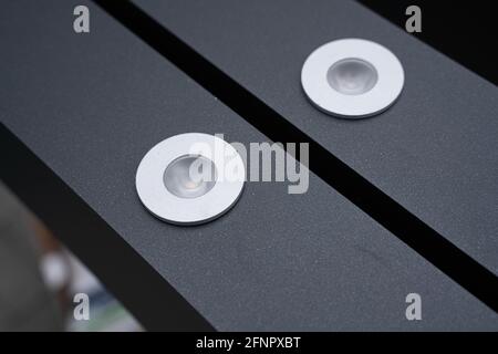 LED light in a aluminium profile for terrace Stock Photo