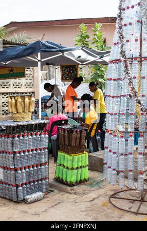 Recycling in Ghana, West Africa Stock Photo