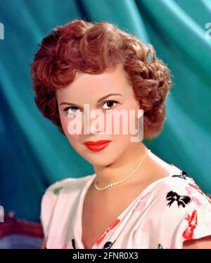 SHIRLEY TEMPLE (1928-2014) American film actress, later diplomat, about 1938 Stock Photo