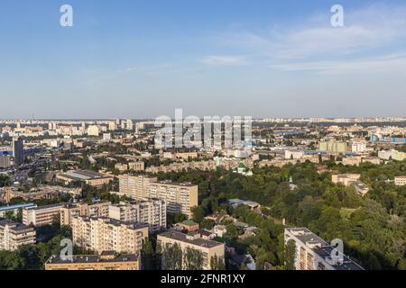 Ukraine modern architecture and design. Aerial birds eye View Stock Photo