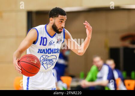 ZWOLLE, NETHERLANDS - MAY 18: Yaslin Joseph of Landstede Hammers Zwolle during the DBL semi final play offs match between Landstede Hammers and ZZ Leiden at Landstede sportcentrum on May 18, 2021 in Zwolle, Netherlands (Photo by Albert ten Hove/Orange Pictures) Stock Photo