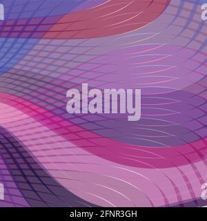 Modern abstract background in purple color shade with overlapping wave curves Stock Vector