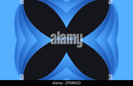 Soft blue light background with abstract arrow shapes. 3d paper cut backdrop. Vector illustration. Stock Vector