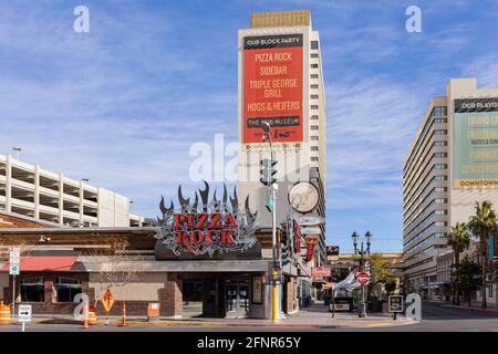 Las Vegas, FEB 15, 2021 - Sunny exterior view of Pizza Rock Stock Photo