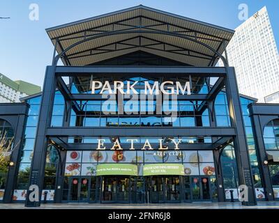 Las Vegas, JAN 21, 2021 - Exterior view of the Eataly Park MGM Stock Photo