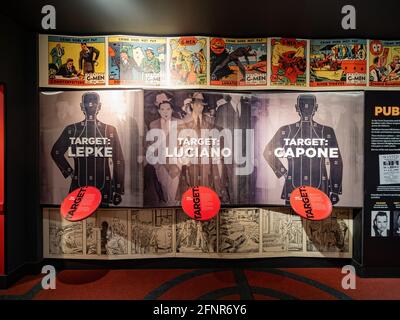 Las Vegas, FEB 15, 2021 - Interior view of The Mob Museum Stock Photo