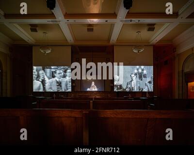 Las Vegas, FEB 15, 2021 - Interior view of The Mob Museum Stock Photo