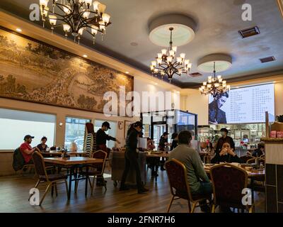 Las Vegas, JAN 30, 2021 - Interior view of the New Asian BBQ dim sum restaurant Stock Photo