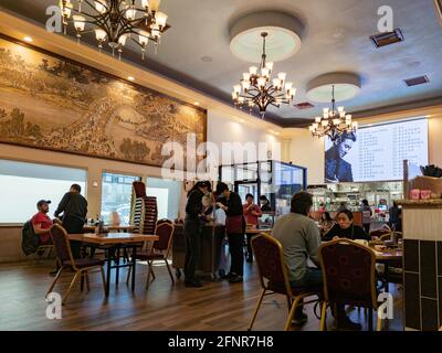 Las Vegas, JAN 30, 2021 - Interior view of the New Asian BBQ dim sum restaurant Stock Photo