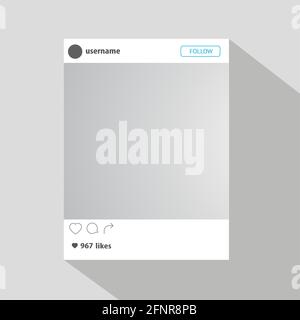 Social media mobile app page. Minimal design. Vector. Stock Vector
