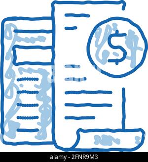 keep minimal bookkeeping accounting doodle icon hand drawn illustration Stock Vector