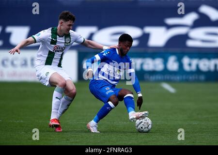 ZWOLLE, NETHERLANDS - MAY 16: Kenneth Paal of PEC Zwolle during the Dutch Eredivisie match between PEC Zwolle and FC Groningen at MAC3PARK Stadion on Stock Photo