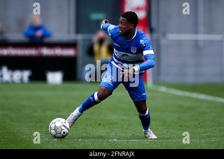 ZWOLLE, NETHERLANDS - MAY 16: Kenneth Paal of PEC Zwolle during the Dutch Eredivisie match between PEC Zwolle and FC Groningen at MAC3PARK Stadion on Stock Photo