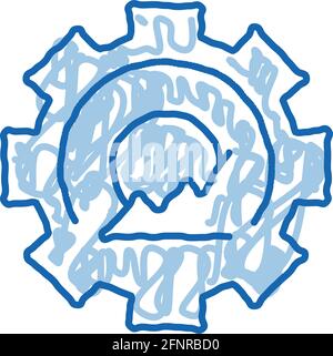 process policy doodle icon hand drawn illustration Stock Vector