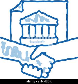 procedure policy doodle icon hand drawn illustration Stock Vector