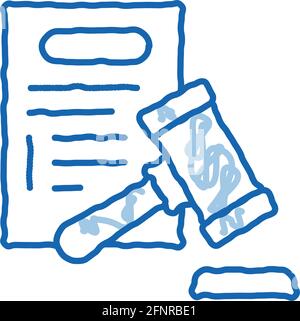 law policy doodle icon hand drawn illustration Stock Vector