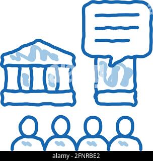 control policy doodle icon hand drawn illustration Stock Vector