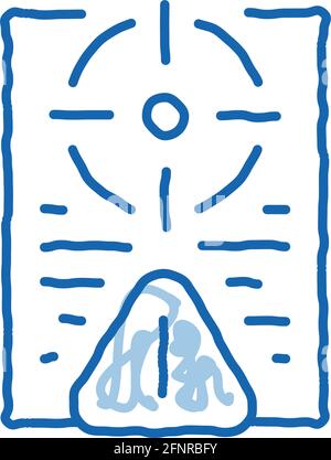risk policy doodle icon hand drawn illustration Stock Vector