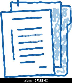 paper policy doodle icon hand drawn illustration Stock Vector