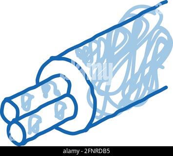 data transfer cable doodle icon hand drawn illustration Stock Vector ...